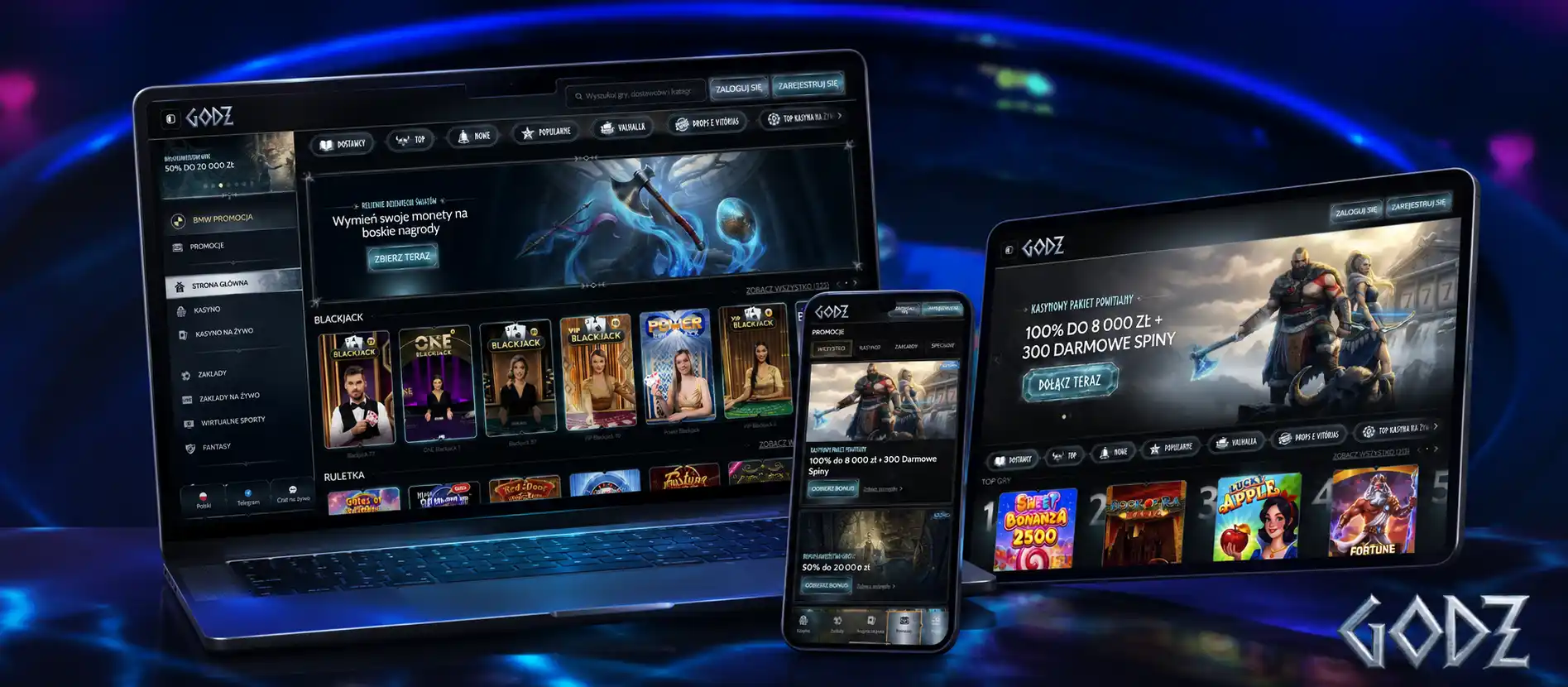 Mobilne korzystanie z Godz Casino