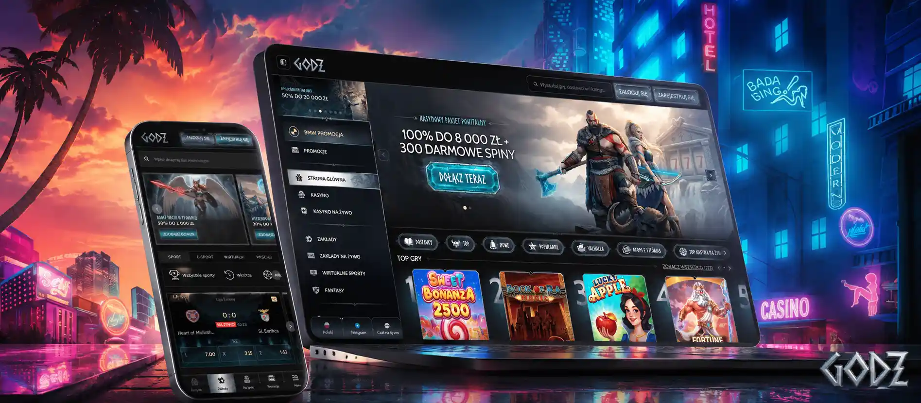 Gry kasynowe w Godz Casino