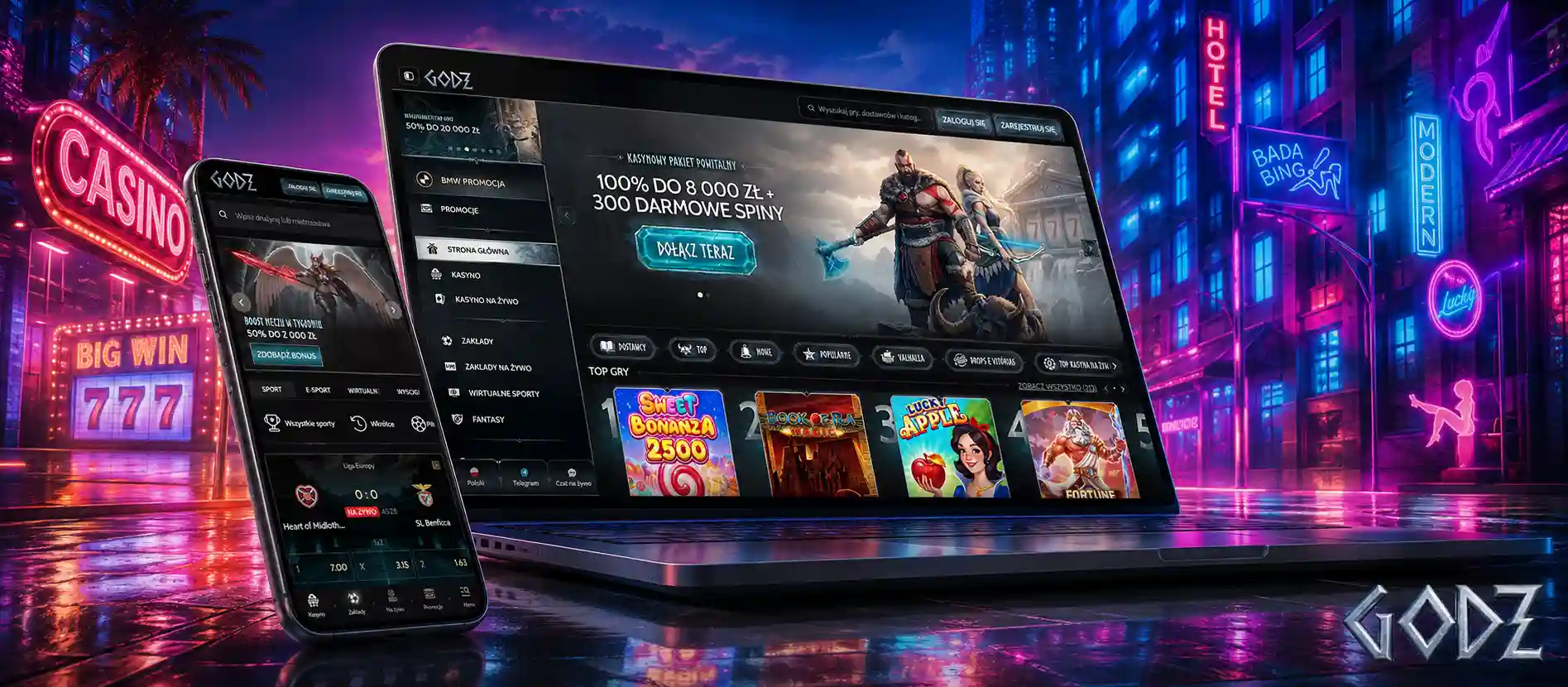 Zacznij grać na żywo w Godz Casino